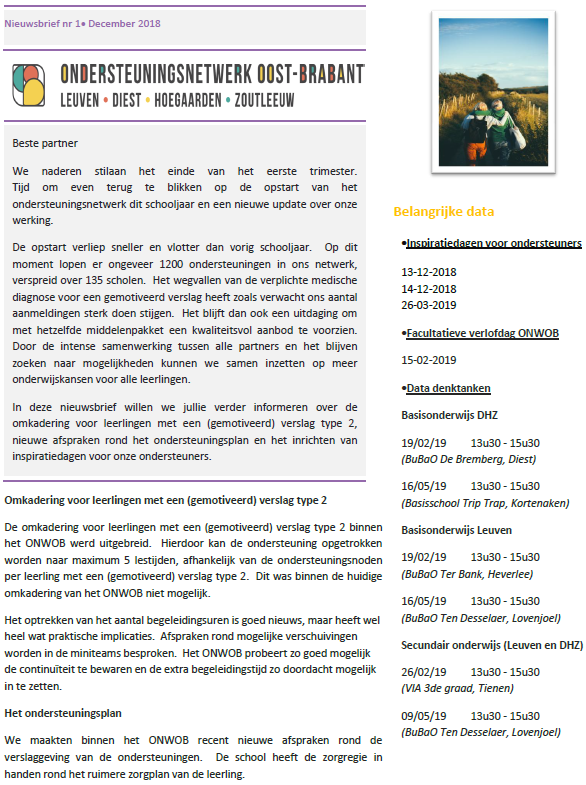 Nieuwsbrief 1 ONWOB